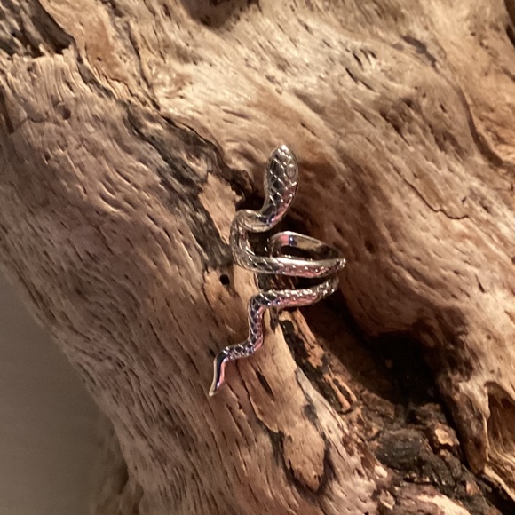 Silver Snake Ear Cuff - Picture 1 of 3